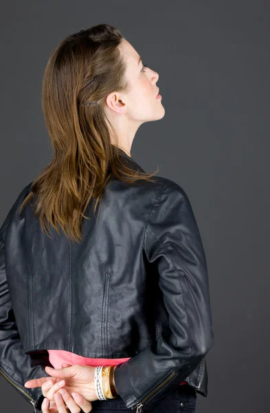 Model back looking behind — Stock Photo, Image