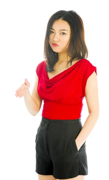 Young woman offering hand for handshake — Stock Photo, Image