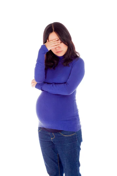 Boos zwangere vrouw — Stockfoto