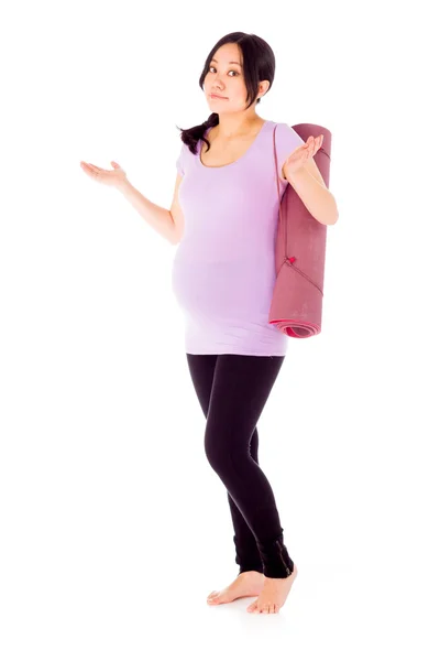 Donna incinta perplessa perso — Foto Stock