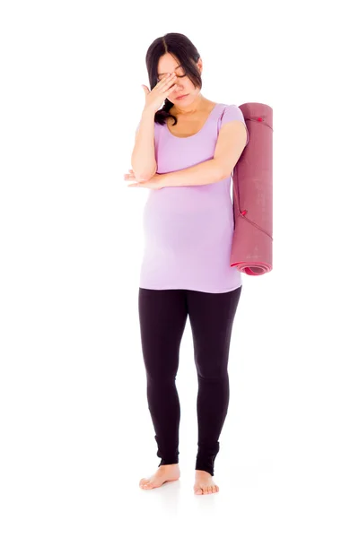 Zdenerwowany, kobieta w ciąży — Zdjęcie stockowe