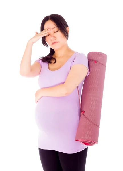 Zdenerwowany, kobieta w ciąży — Zdjęcie stockowe