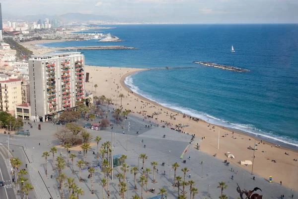 Mar con playa de arena — Foto de Stock