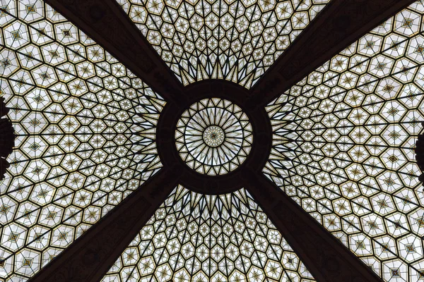 Detail shot of a glass ceiling, Barcelona, Catalonia, Spain — Stock Photo, Image