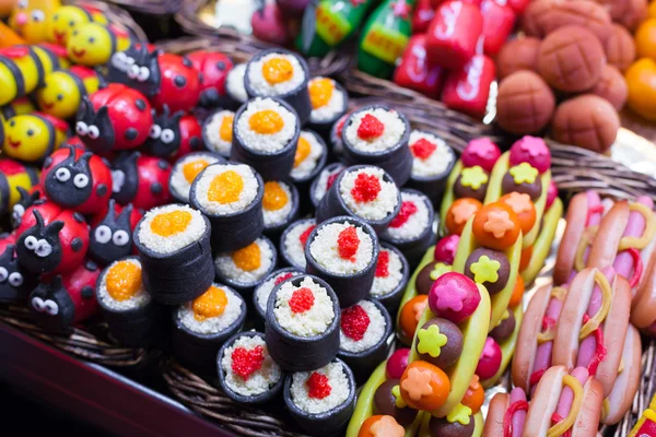 Vários doces coloridos à venda — Fotografia de Stock