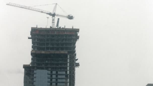 Luxehigh-rise condo bouw — Stockvideo