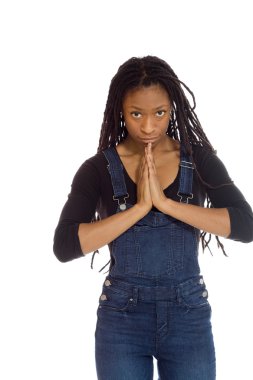 Model praying and wishing clipart