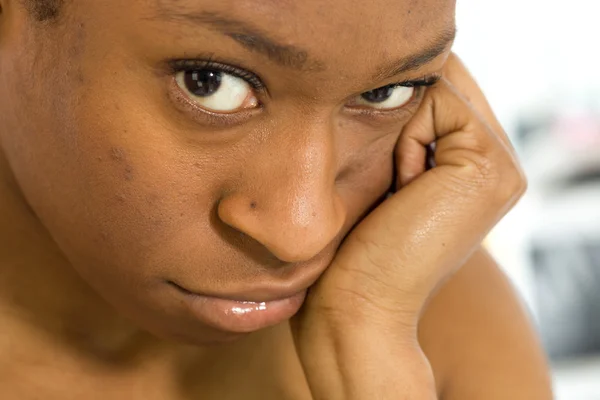 Modell depressiv oder gelangweilt — Stockfoto