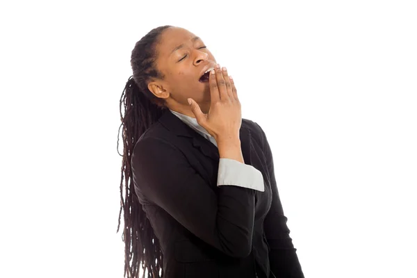 Model tired yawning — Stock Photo, Image