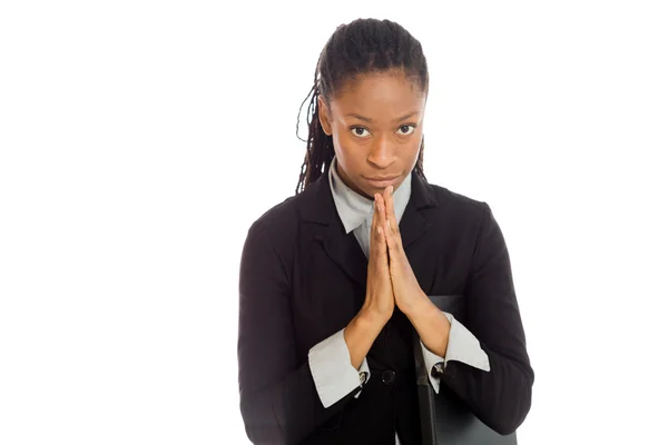 Model praying and wishing — Stock Photo, Image