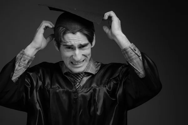 Stressed model pulling hairs — Stock Photo, Image