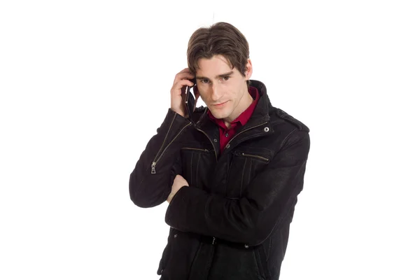 Model using mobile phone — Stock Photo, Image