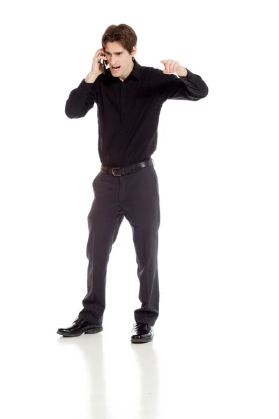 Model angry scolding and pointing — Stock Photo, Image