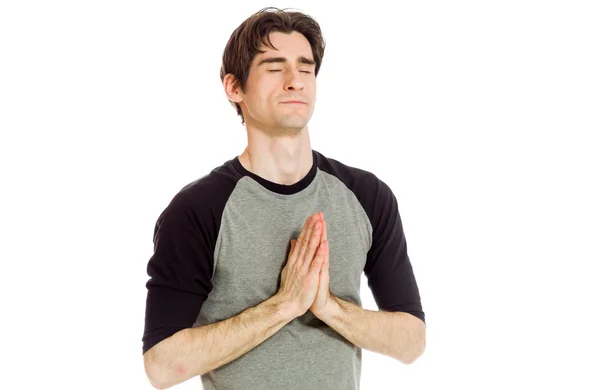 Model wishing and praying — Stock Photo, Image