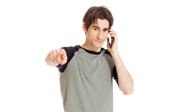 Model pointing to camera — Stock Photo, Image