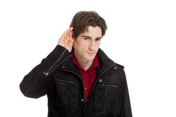 Model listening paying attention — Stock Photo, Image