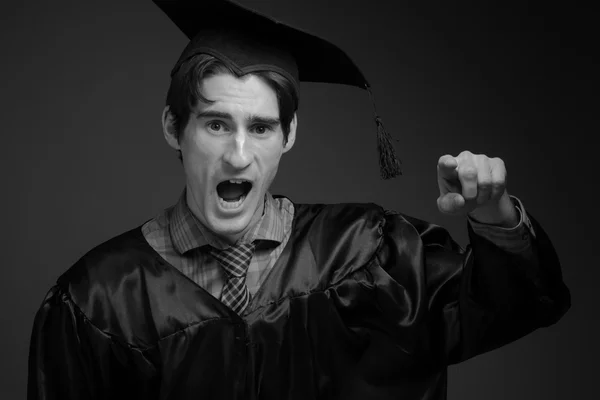 Model angry scolding and pointing — Stock Photo, Image