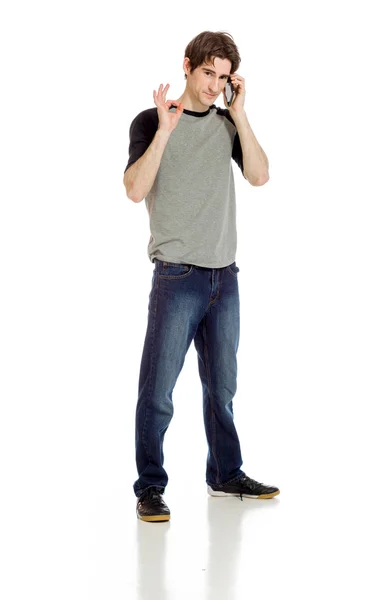 Model gesturing ok sign — Stock Photo, Image