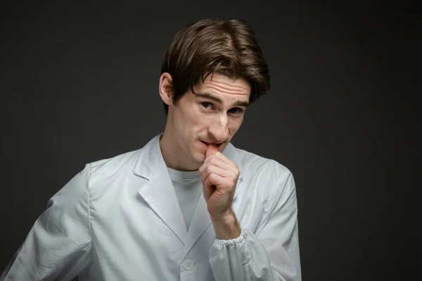 Model nervous biting nails — Stock Photo, Image