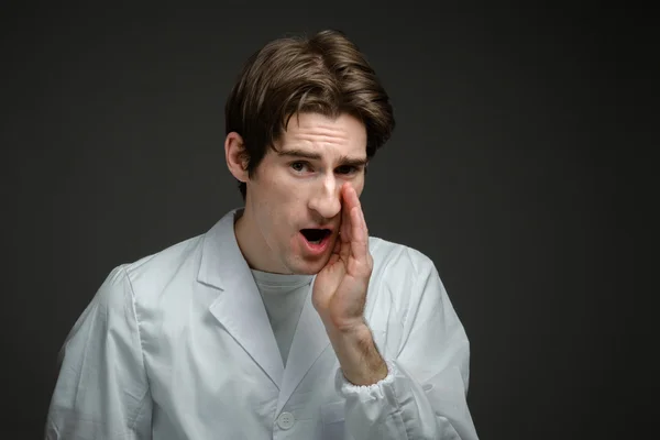 Model calling and shouting — Stock Photo, Image