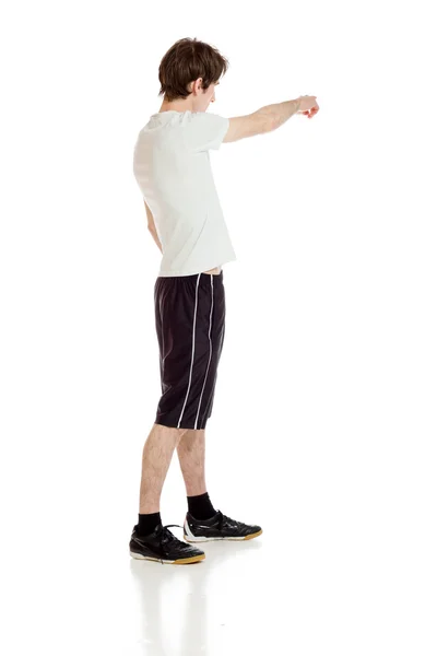 Model back pointing — Stock Photo, Image