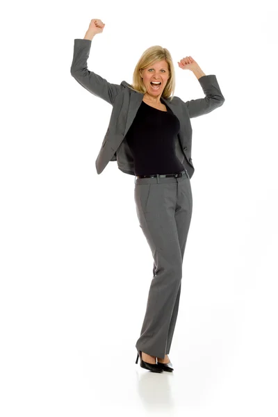 Successful Model with arms in the air — Stock Photo, Image