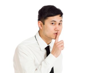 dudaklarında parmak ile model