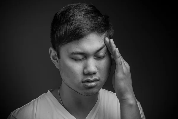 Modello che soffre di mal di testa — Foto Stock