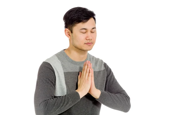 Model bidden en wensen — Stockfoto