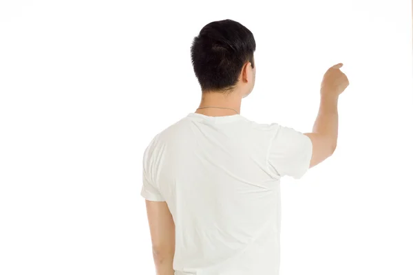 Model back pointing — Stock Photo, Image