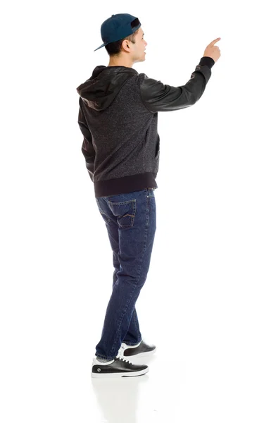 Model back pointing — Stock Photo, Image