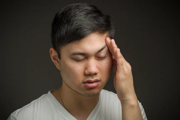 Model suffering with headache — Stock Photo, Image