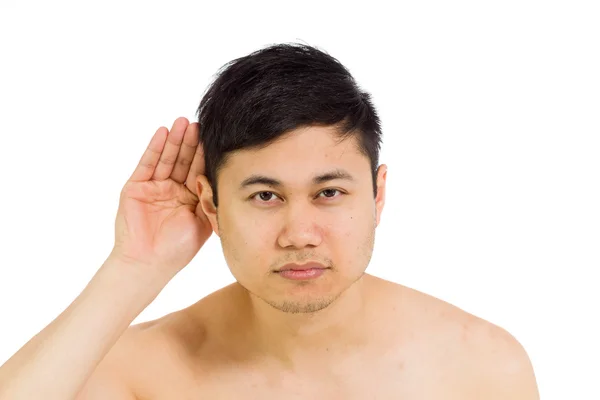 Model listening paying attention — Stock Photo, Image