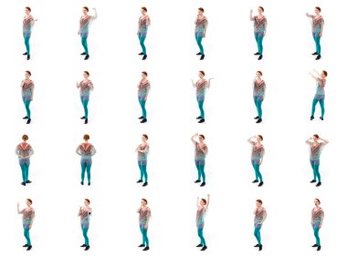 Farklı yüz ifadeleri kolajı