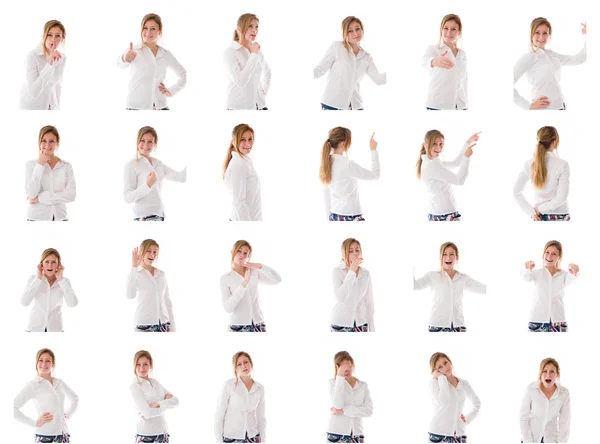 Farklı yüz ifadeleri kolajı