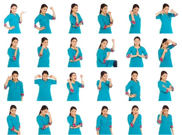 Farklı yüz ifadeleri kolajı