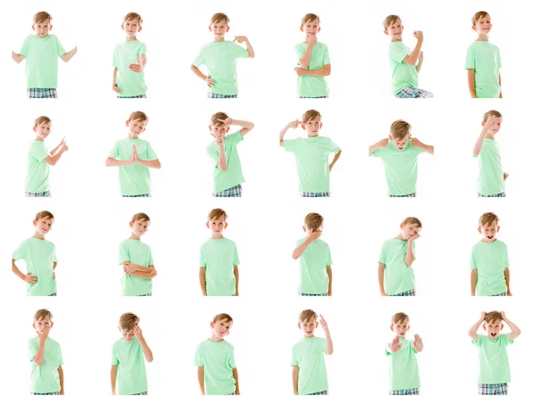 Farklı yüz ifadeleri kolajı