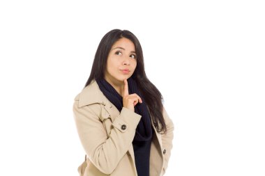 Çene parmağında ile modeli düşünme