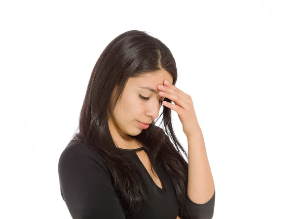 Model hiding face because of shame — Stock Photo, Image