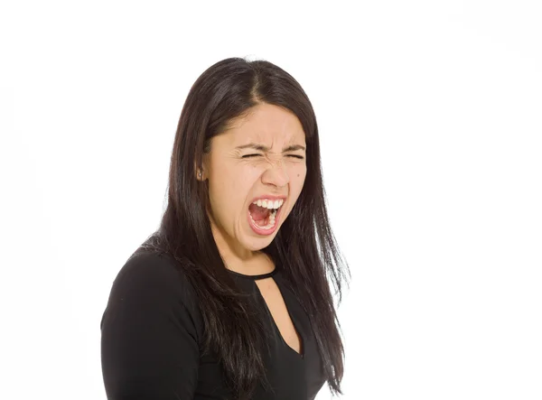 Furious model screaming — Stock Photo, Image