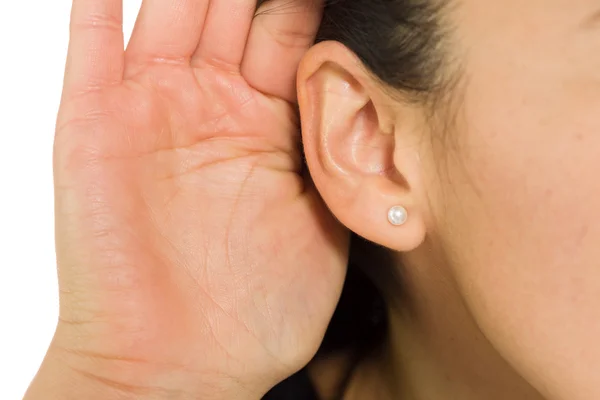 Model listening or paying attention — Stock Photo, Image