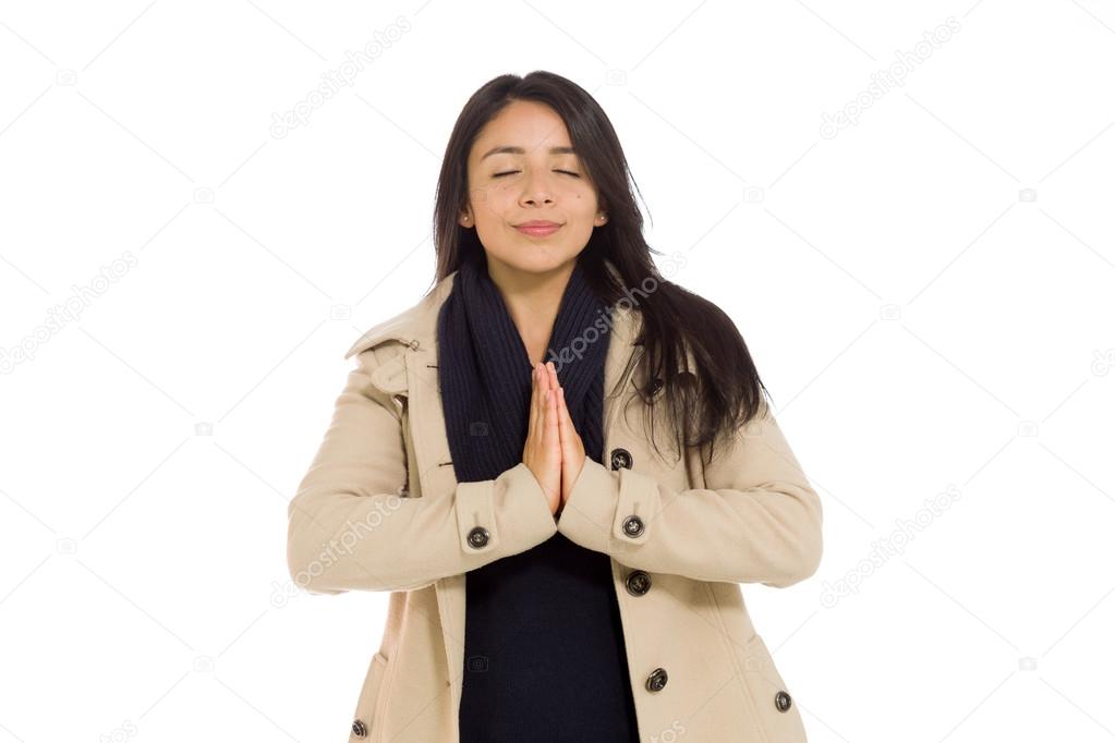 Model praying or wishing