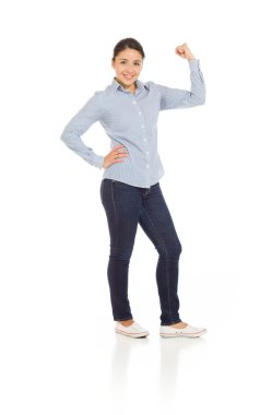 Birlikten kuvvet kolu curl ile model