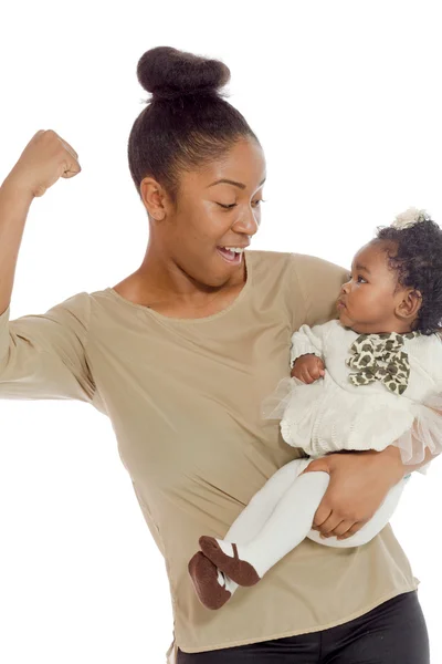 Model with strength in arm curl — Stock Photo, Image