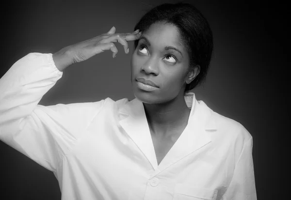 Model gesturing handgun sign — Stock Photo, Image