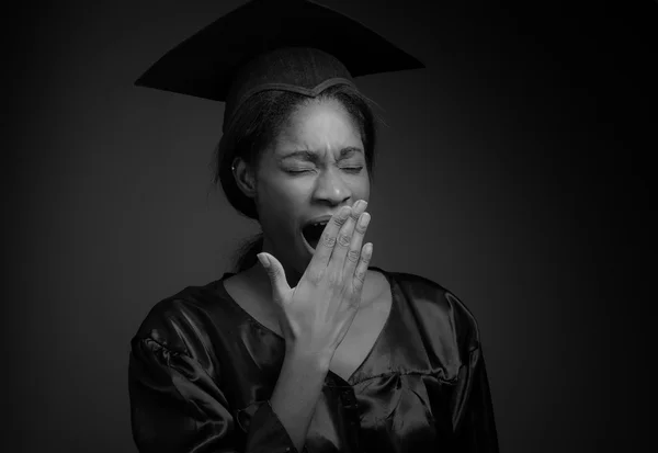 Model tired yawning — Stock Photo, Image