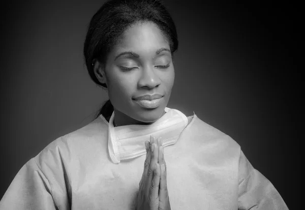 Model praying or wishing — Stock Photo, Image