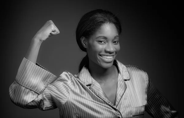 Model with strength in arm curl — Stock Photo, Image