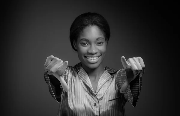 Model pointing to camera — Stock Photo, Image