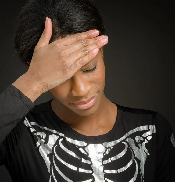 Model suffring from headache — Stock Photo, Image